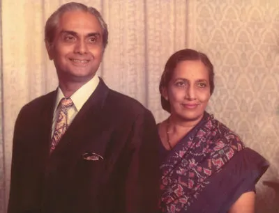 Ramesh with international visitors at his residence